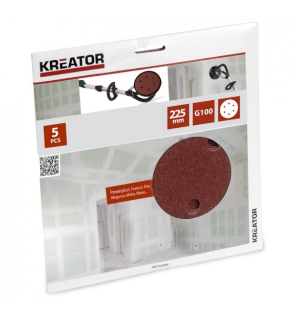 KREATOR Krążek rzep 225mm gr. 100, 5szt