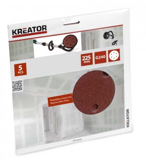 KREATOR Krążek rzep 225mm gr. 240 5szt
