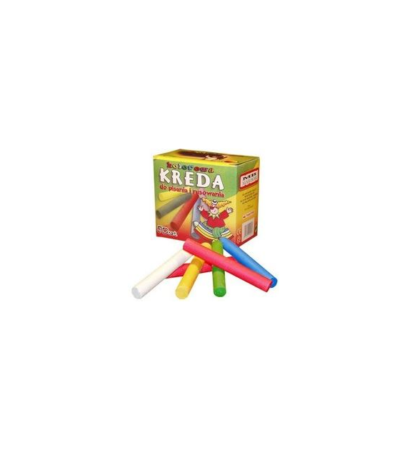 Kreda kolorowa okrągła, 50szt
