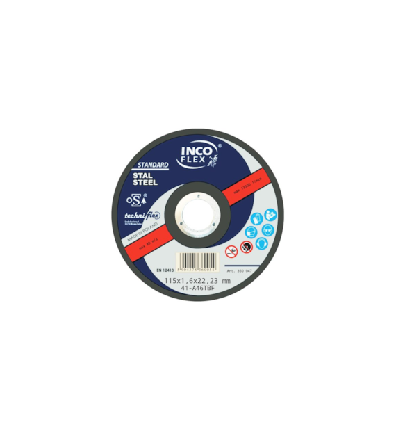 Tarcza INCO metal płaska 115x1,6mm