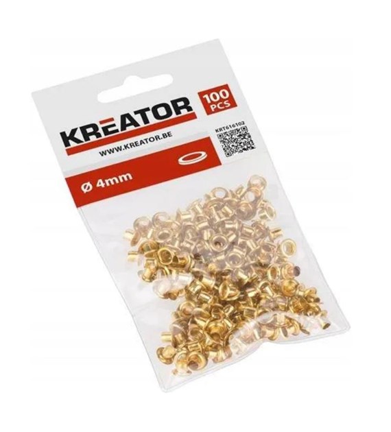 KREATOR Przelotki mosiądz 4mm, 100szt