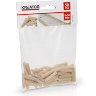 KREATOR Kołki meblowe drewniane 6x30mm, 50szt