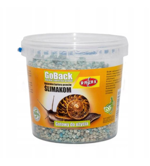 Trutka - granulat na ślimaki, EKOLOGICZNY ODSTRASZACZ w wiaderku 1kg RAPAX