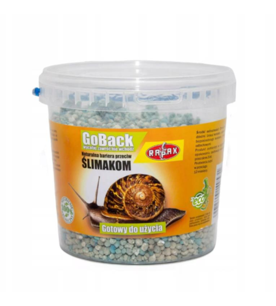 Trutka - granulat na ślimaki, EKOLOGICZNY ODSTRASZACZ w wiaderku 1kg RAPAX