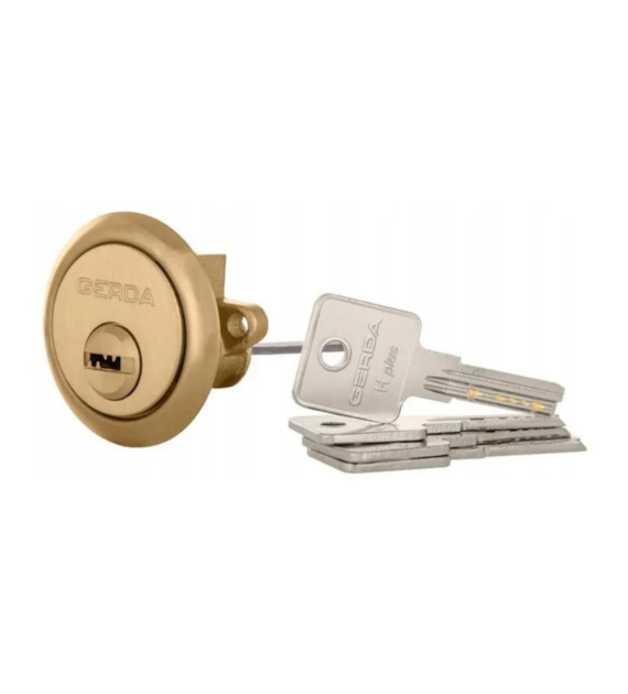 Wkładka drzwiowa GERDA okrągła RIM-E1 mosiądz