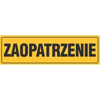 Tablica 10x33mm ''ZAOPATRZENIE''