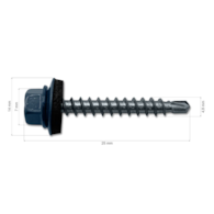 Wkręt FARMER 4,8x25/28DR 7024-grafit 250 szt DIAMANTO