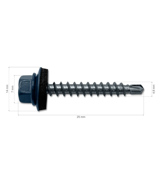 Wkręt FARMER 4,8x25/28DR 7024-grafit 250 szt DIAMANTO