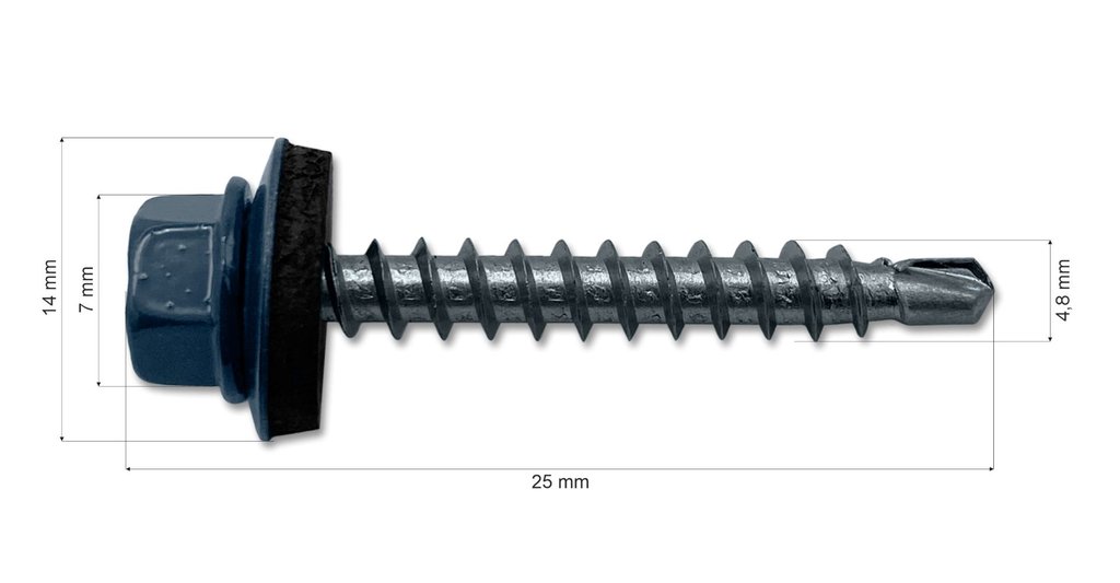 Wkręt FARMER 4,8x25/28DR 7024-grafit 250 szt DIAMANTO