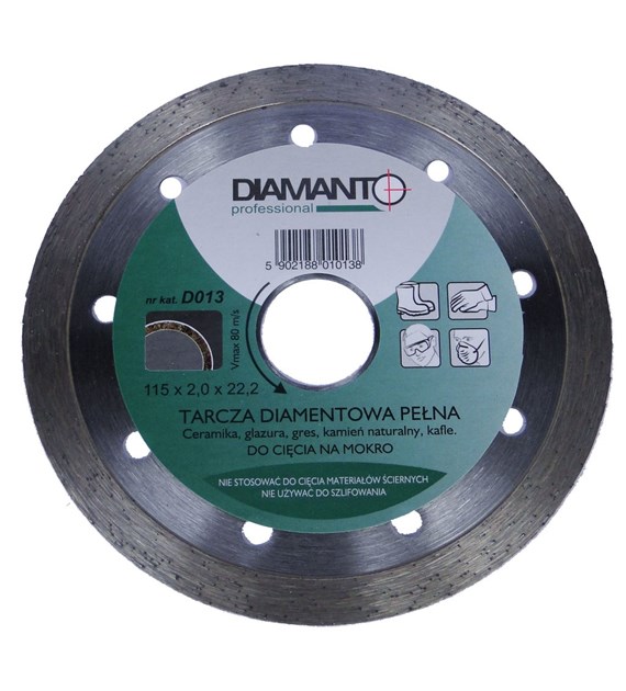 Tarcza diament DIAMANTO PROFESSIONAL 115 PEŁNA