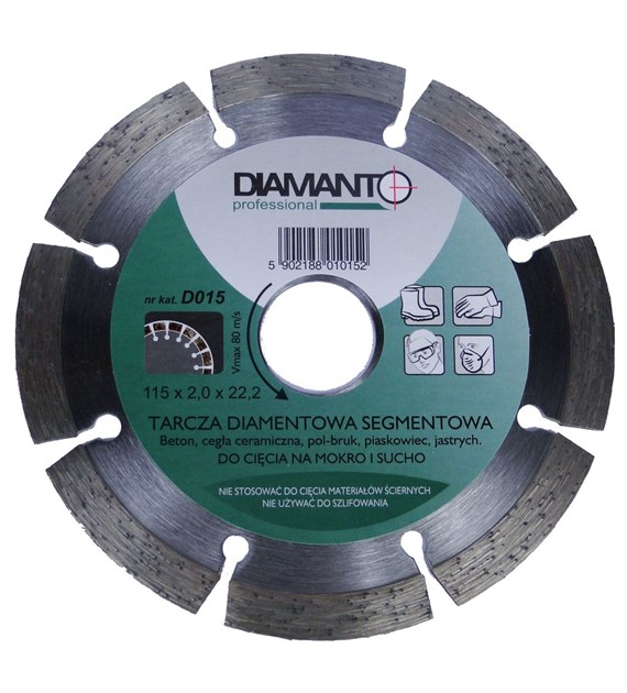 Tarcza diament DIAMANTO PROFESSIONAL 115 SEGMENT