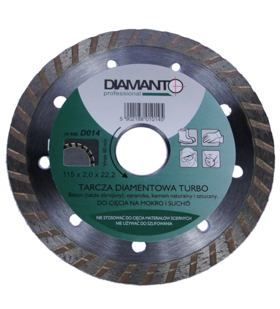 Tarcza diament PROFESSIONAL 230 TURBO DIAMANTO