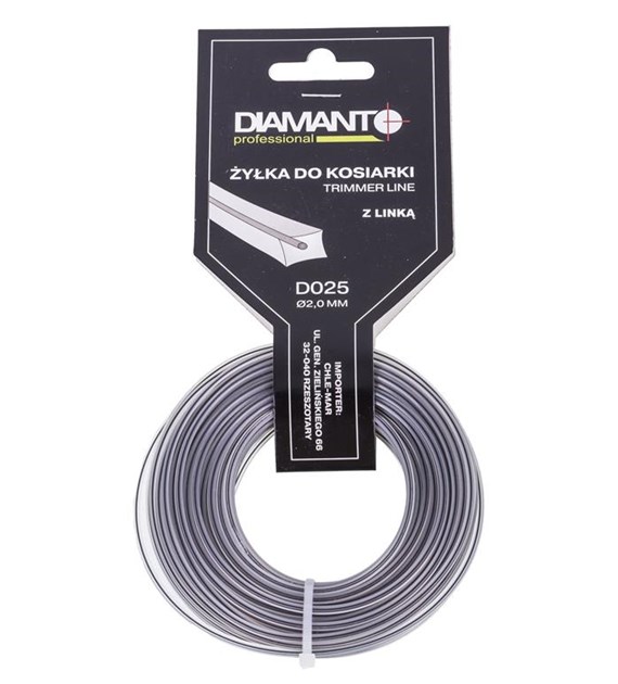Żyłka do kosiarki z linką 2,0mm 15m DIAMANTO