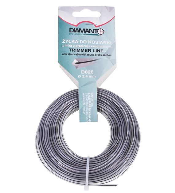 Żyłka do kosiarki z linką 2,4mm 15m DIAMANTO