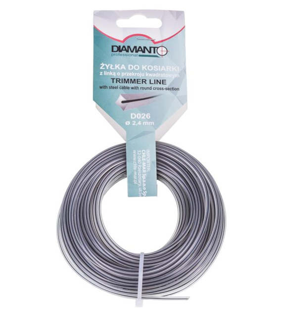 Żyłka do kosiarki z linką 2,4mm 15m DIAMANTO