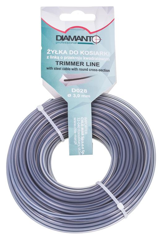 Żyłka do kosiarki z linką 3,0mm 15m DIAMANTO
