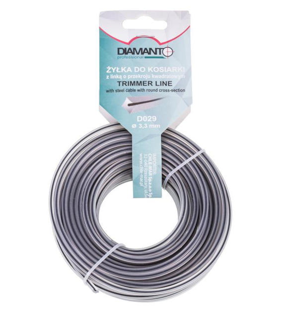 Żyłka do kosiarki z linką 3,3mm 15m DIAMANTO