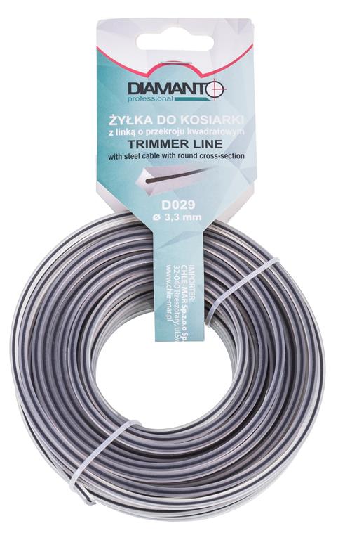 Żyłka do kosiarki z linką 3,3mm 15m DIAMANTO