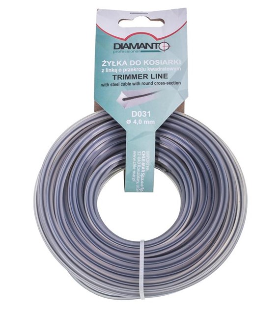 Żyłka do kosiarki z linką 4,0mm 15m DIAMANTO
