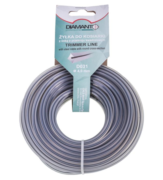 Żyłka do kosiarki z linką 4,0mm 15m DIAMANTO