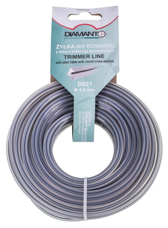 Żyłka do kosiarki z linką 4,0mm 15m DIAMANTO