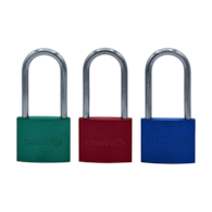 Kłódka kolorowa AB 50x65mm (długi pałąk) DIAMANTO