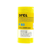 Papier ścierny na rolce 115 x 2500 mm P80 żółty