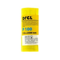 Papier ścierny na rolce 115 x 2500 mm P100 żółty