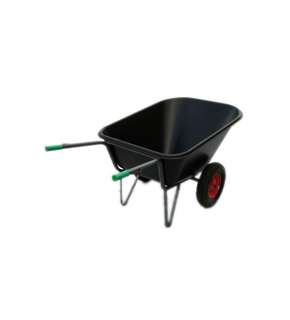 Taczki ogrodowe dwukołowe kosz plastikowy 210L DIAMANTO