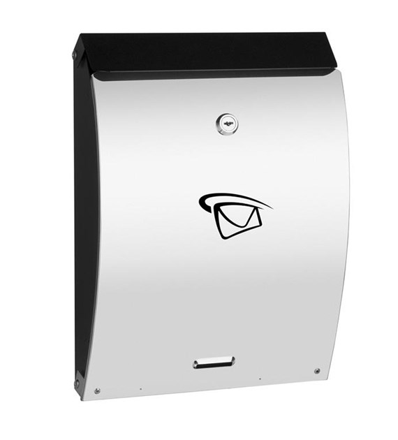 Skrzynka na listy A4 wypukła 330x250x65mm (LUX-elementy nierdzewne)