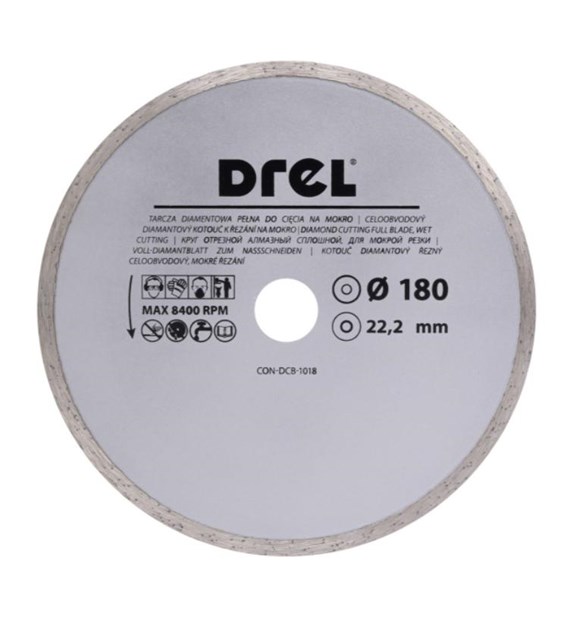 Tarcza diamentowa 180 x 22,2 mm, pełna