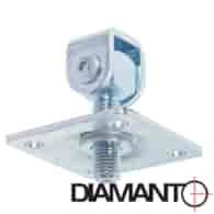 Zawias regulowany do przykręcania M16 - podstawa 80x80 DIAMANTO