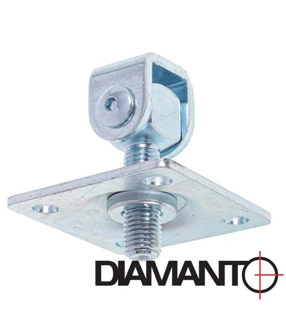 Zawias regulowany do przykręcania M16 - podstawa 80x80 DIAMANTO