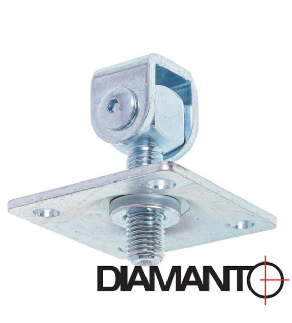 Zawias regulowany do przykręcania M16 - podstawa 80x80 DIAMANTO