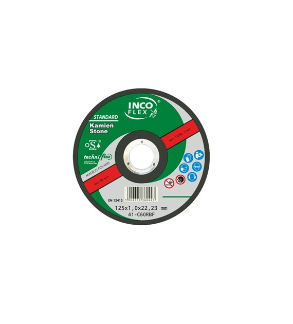 Tarcza INCO beton płaska 125x1,0mm