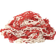 Łańcuch PCV biało - czerwony 6mm DIAMANTO