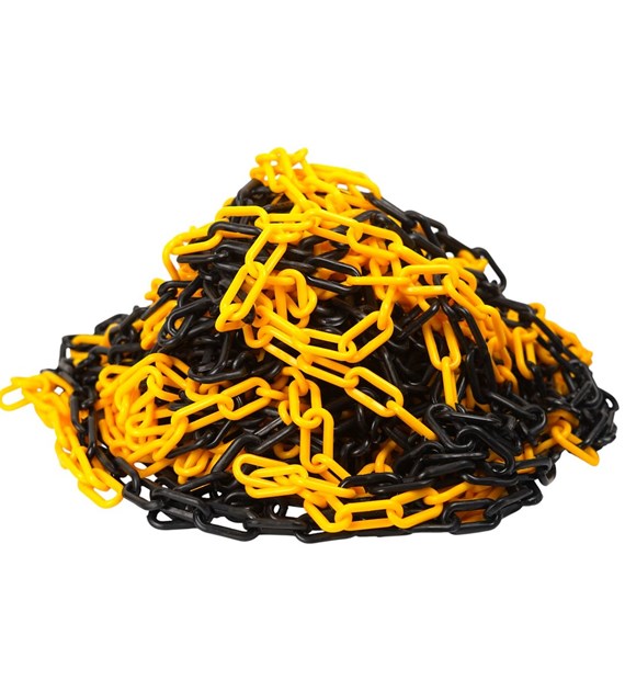 Łańcuch PCV żółto - czarny 8mm DIAMANTO