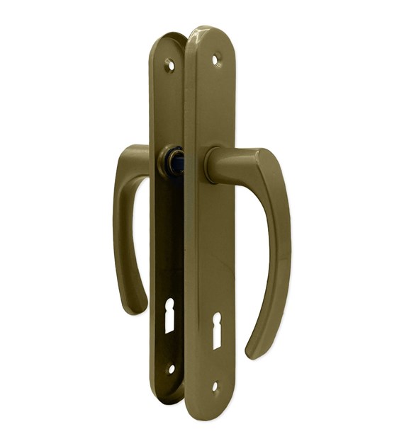 Klamka drzwiowa SEGER długi szyld 60 klucz ZŁOTA