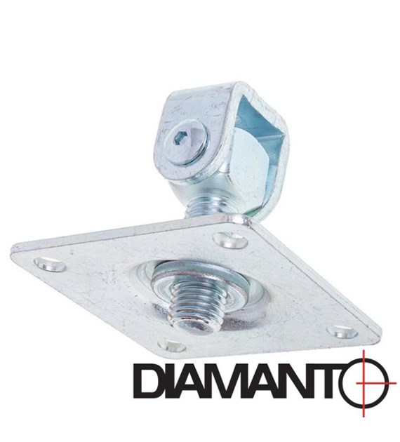 Zawias regulowany do przykręcania M20 - podstawa 100x100 DIAMANTO