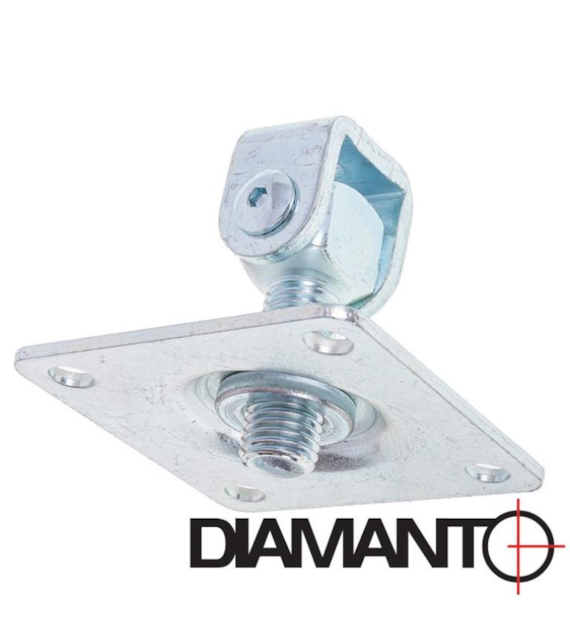 Zawias regulowany do przykręcania M20 - podstawa 100x100 DIAMANTO