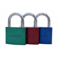 Kłódka kolorowa AB 30mm na jeden klucz DIAMANTO