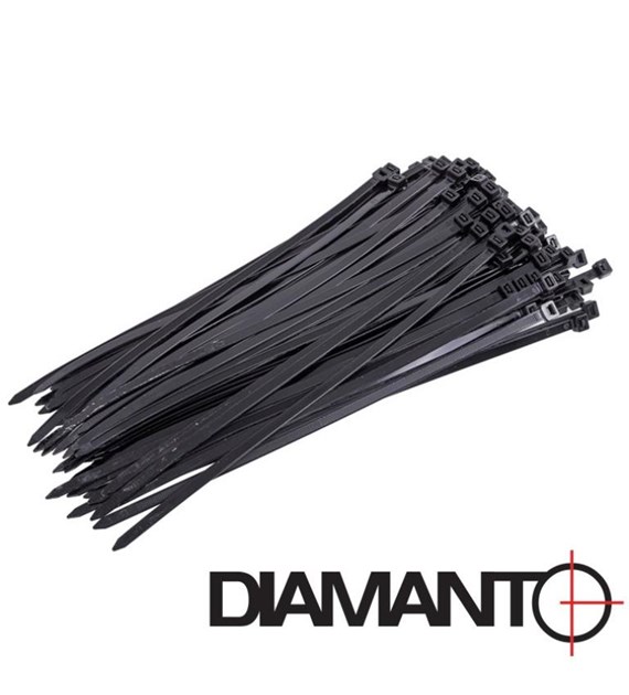Opaska kablowa 2,5 x 200 czarna DIAMANTO