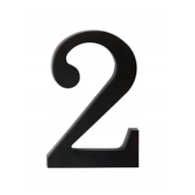 Cyfra na dom plastikowa 17,5cm CZARNA 2