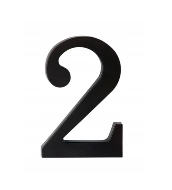 Cyfra na dom plastikowa 17,5cm CZARNA 2