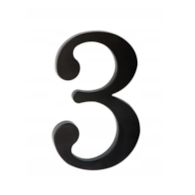 Cyfra na dom plastikowa 17,5cm CZARNA 3