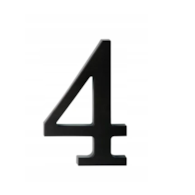 Cyfra na dom plastikowa 17,5cm CZARNA 4