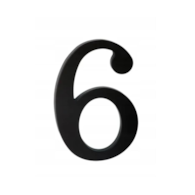 Cyfra na dom plastikowa 17,5cm CZARNA 6/9