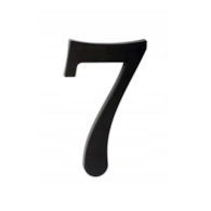 Cyfra na dom plastikowa 17,5cm CZARNA 7