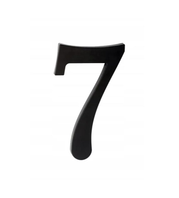 Cyfra na dom plastikowa 17,5cm CZARNA 7