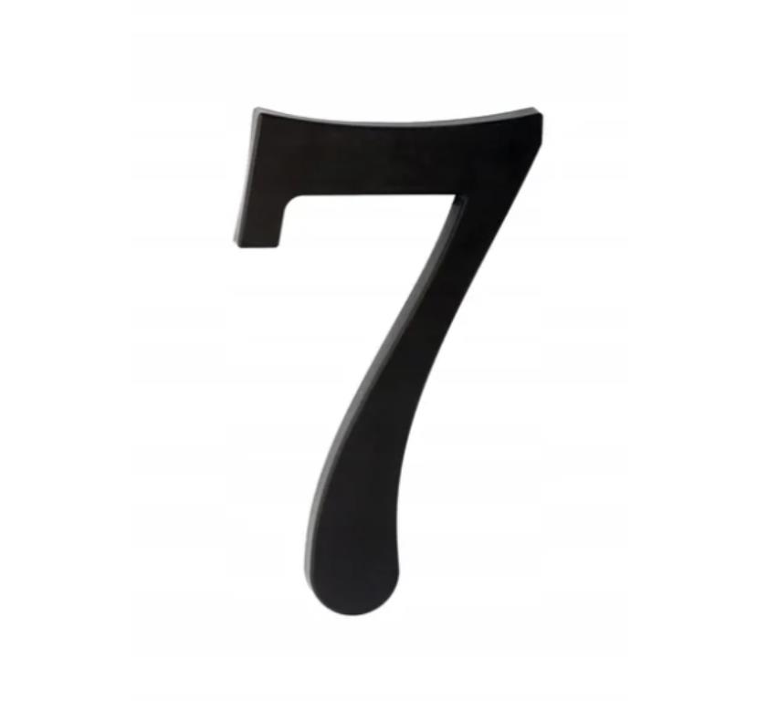 Cyfra na dom plastikowa 17,5cm CZARNA 7